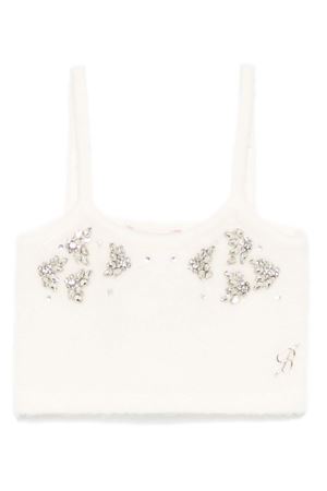 top in lana bianco MISS BLUMARINE KIDS | IF4005MA39P10602